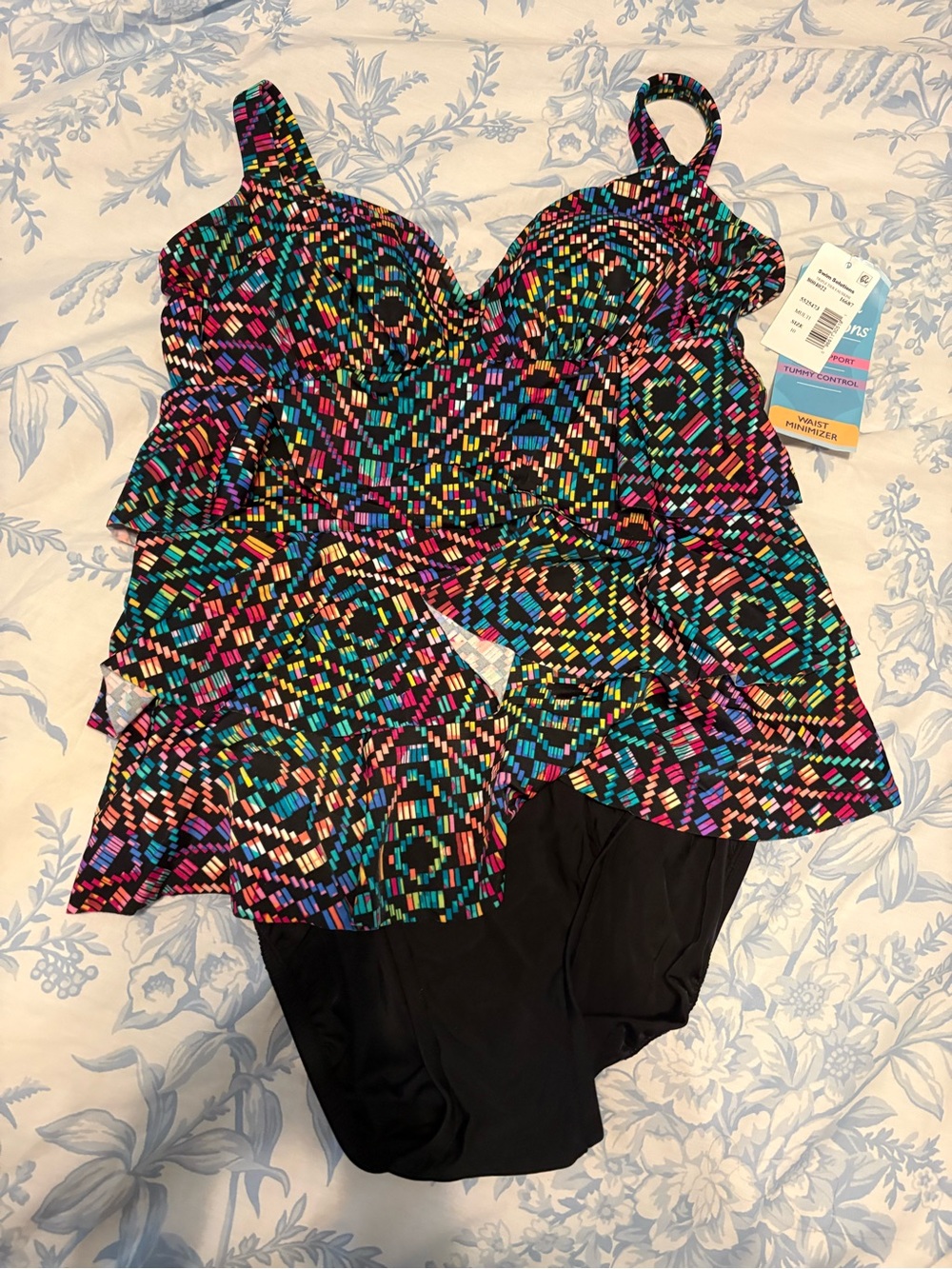 Women’s Multicolor Patterned One Piece Swimsuit NWT